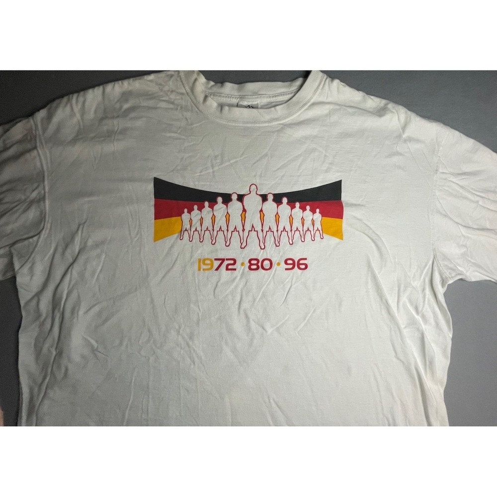 2008 Official‎ EURO CUP 2XL Tee Shirt, White, Short Sleeve, Adidas Soccer